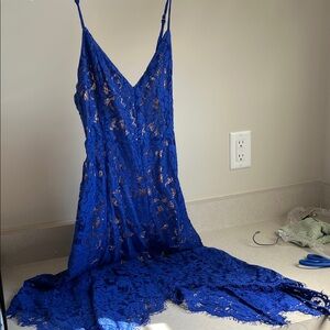 Lulu's Royal Blue Lace Dress